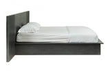 VIG Furniture Modrest Manchester- Contemporary Platform Dark Grey Bed with Two Nightstands VGWD-HLF2-BED-WNS