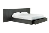 VIG Furniture Modrest Manchester- Contemporary Platform Dark Grey Bed with Drawers VGWD-HLF2-BED