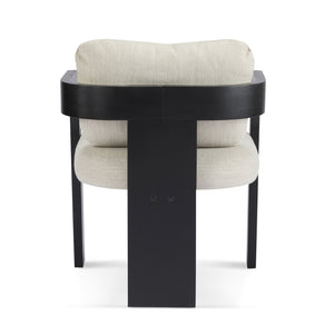 English Elm Christopher Knight Home® - 2-Pack Dining Chairs with Pillow Back and Curved Arms, Foam Seat Comfort, Sturdy Rubber Wood Frame Beige+Black N779P298399A