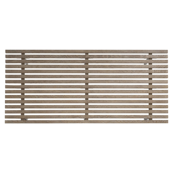 Bernhardt Bernhardt Marcona Slatted Cocktail Table With Anthracite Metal Base, 62"W Contemporary Centerpiece 473021