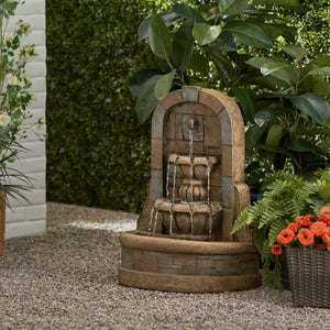 English Elm Christopher Knight Home® - 29" BAGWELL FOUNTAIN Outdoor Weather-Resistant Polyresin Roman Garden Waterfall Accent, 29" 71773.00SGRY