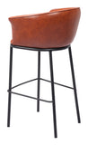 Garston Barstool Brown 110178 Zuo Modern