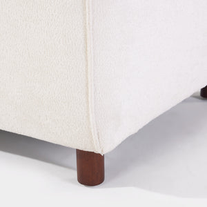 English Elm 49" Boucle Upholstered Compact Loveseat with Curved Back for Scandinavian Living Rooms W1687P372429