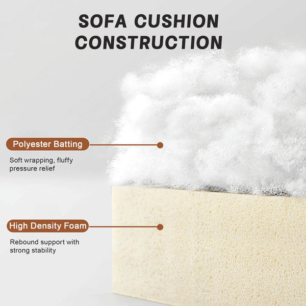 English Elm 3 Seater Sofa With 3 Ottomans, Stylish Chenille Home Theater Sleeper With Storage & Comfort Features W3041S00208