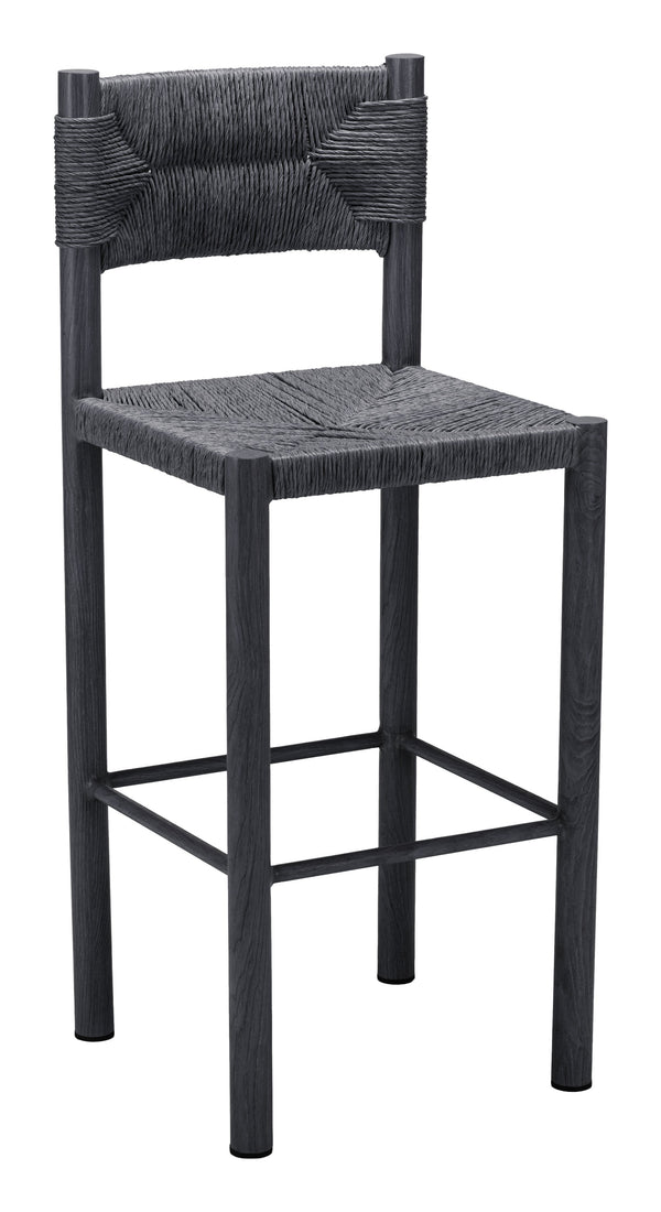 Zuo Modern Iska Barstool Set Of 2 - Modern Aluminum Design For Stylish Outdoor Patios And Bars Black Aluminum 704157-zuo-modern