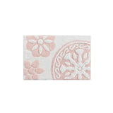 Madison Park Casablanca Global Inspired Medallion Cotton Tufted Bath Rug MP72-4433 Pink