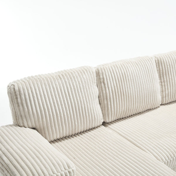 English Elm U-Shaped 4-Seat Sofa With Double Chaise - Luxurious Velvet Comfort For Modern Living Spaces W2705S00014-GIGA