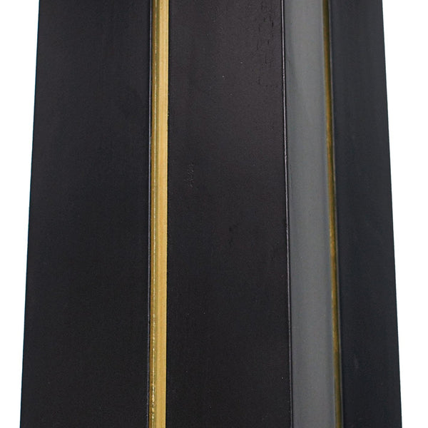 English Elm Modern Round Negotiation Table - 85Cm Tempered Glass Top With Black Legs & Gold Base For Elegance W1535S00592