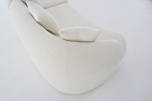 English Elm Compression Foam Curved Sectional Chenille Sleeper Sofa for Modern Living Rooms W2231S00052