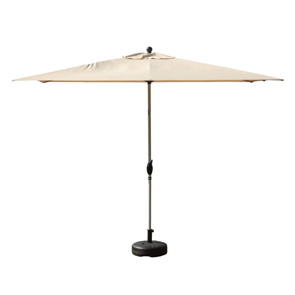 English Elm Rectangle Patio Umbrella With Crank Lift & Adjustable Tilt - Stylish Beige Shade Perfect For Outdoors W1859P320950-GIGA