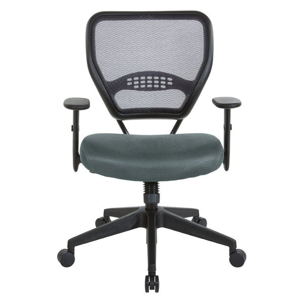 OSP Home Furnishings Professional Mesh Back Manager Chair with Lumbar Support Padded Seat and Synchro Tilt 5500-2M