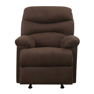 English Elm Chocolate Pillow Top Arms Recliner - Tufted Back, Microfiber Comfort, Motion Recline for Lounging Bliss B062P189118