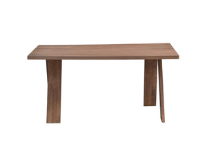 English Elm Sarha Scandinavian Walnut Dining Table with Solid Rubberwood Legs, MDF Veneer Top, 100lb Capacity B2726S00538
