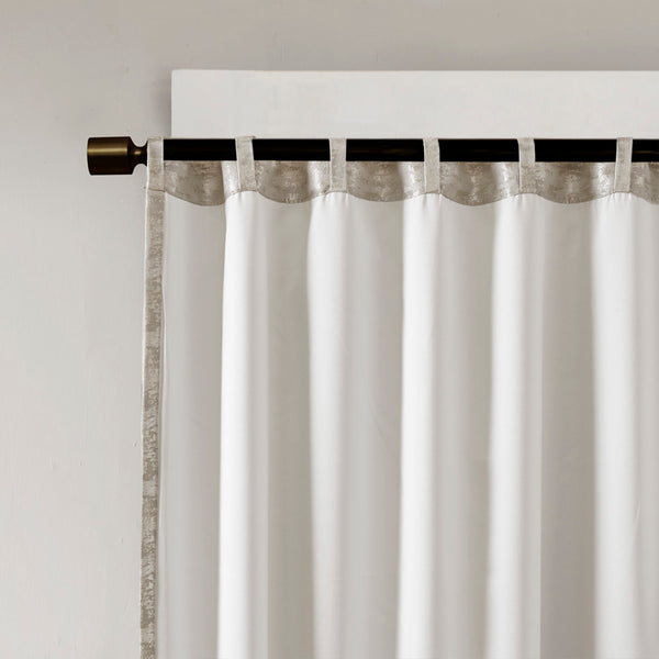 JLA Home SunSmart - Jacquard Marble-Textured Blackout Curtain Panel with Total Light Block, Thermal Insulation, Noise Reduction 108 L x 50 W x 0.13H SS40-0099