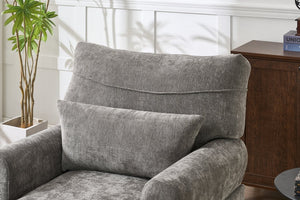 English Elm Modern Chaise Lounge with Plush High-Resilience Cushion and Solid Wood Frame for Durable Comfort Grey W2120P296386