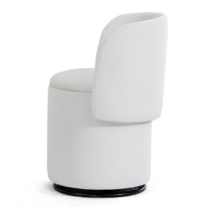 English Elm Stylish Barrel Swivel Accent Chair Upholstered Seat with Storage for Vanity or Dining W3248P424642