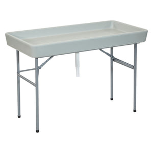 OSP Home Furnishings Folding Portable Ice Cooler Table with Powder Coated Steel Legs for Outdoor Events QT7894