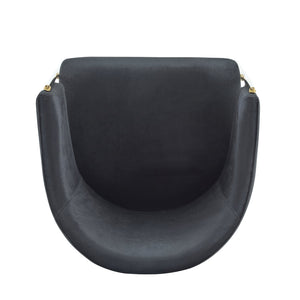 English Elm Christopher Knight Home® - Modern Velvet Upholstered Dining Chair with Plush Velvet Seat and Sleek Metallic Frame for Comfort Black,Gold 32.25 L x 23.75 W x 21.25 H N776P224512B