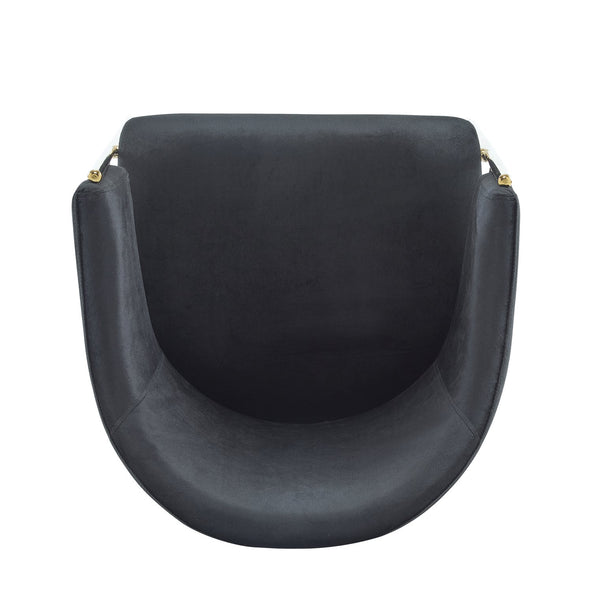 English Elm Christopher Knight Home® - Modern Velvet Upholstered Dining Chair with Plush Velvet Seat and Sleek Metallic Frame for Comfort Black,Gold 32.25 L x 23.75 W x 21.25 H N776P224512B