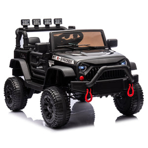 English Elm 24v Kids Electric Ride on Car with Parental Remote Dual Motors and Four Wheel Suspension Black W1578P208321