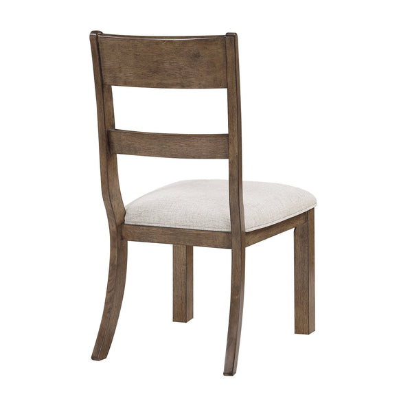 English Elm Contemporary Extendable Farmhouse Dining Set Birch Wood Table Six Upholstered Chairs B011S02463