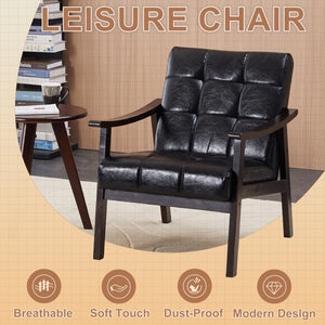 English Elm Medieval-inspired High Back Upholstered Armchair with Solid Wood Legs for Reading Nooks W2989P382811