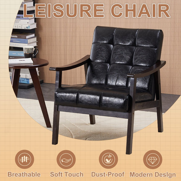 English Elm Medieval-inspired High Back Upholstered Armchair with Solid Wood Legs for Reading Nooks W2989P382811