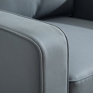 English Elm 33.6''w Swivel Club Chair Tech Cloth Upholstery Hidden Storage Square Accent Seat Blue W3098S00049