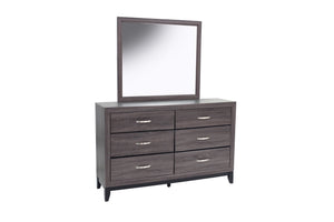 English Elm Rustic Gray Oak Wide Dresser with Black Legs and Metal Handles for Bedroom Storage B011P448734