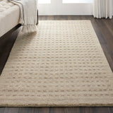 Nourison Perris PERR1 Handmade Woven No Border Indoor Only Contemporary  Rug Taupe, Taupe 100% Wool 99446223579