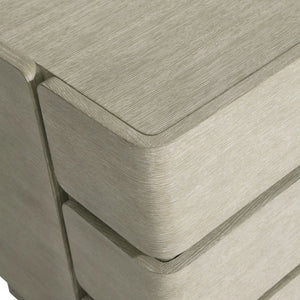 Bernhardt Bernhardt Arcadia Nightstand With Wire-Brushed Oak, 3 Wrap-Around Drawers, Soft-Close & Usb Charging 334234