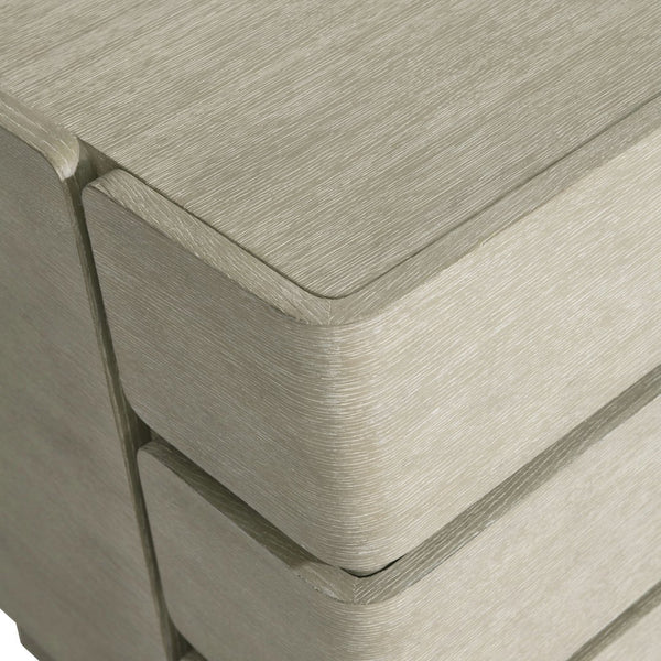 Bernhardt Bernhardt Arcadia Nightstand With Wire-Brushed Oak, 3 Wrap-Around Drawers, Soft-Close & Usb Charging 334234