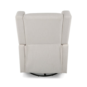 English Elm Christopher Knight Home® - Swivel Recliner Pushback Chair with Lever & Wingback Design, Space-Saving Swivel Recliner for Living Room Beige 67547.00BGE