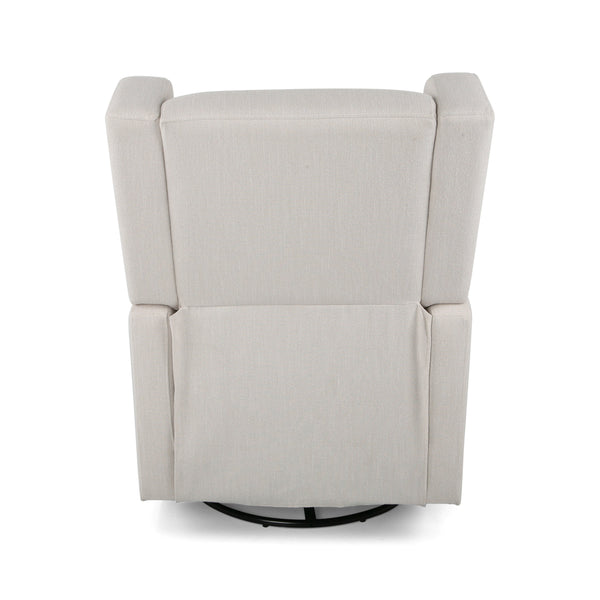 English Elm Christopher Knight Home® - Swivel Recliner Pushback Chair with Lever & Wingback Design, Space-Saving Swivel Recliner for Living Room Beige 67547.00BGE
