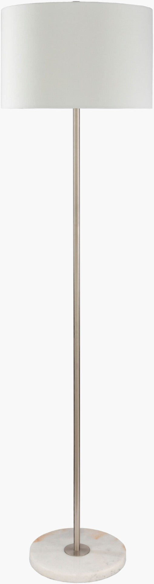 Livabliss Becker Arc Floor Lamp with Marble Base and Linen Shade for Modern Living Rooms BEK-001