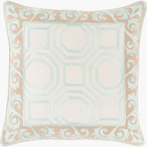 Surya Bel Ami 18" X 18" Modern Cotton Accent Pillow - Revitalize Your Decor With Stylish Comfort! Tan Cotton,Cotton Bel004-2020d