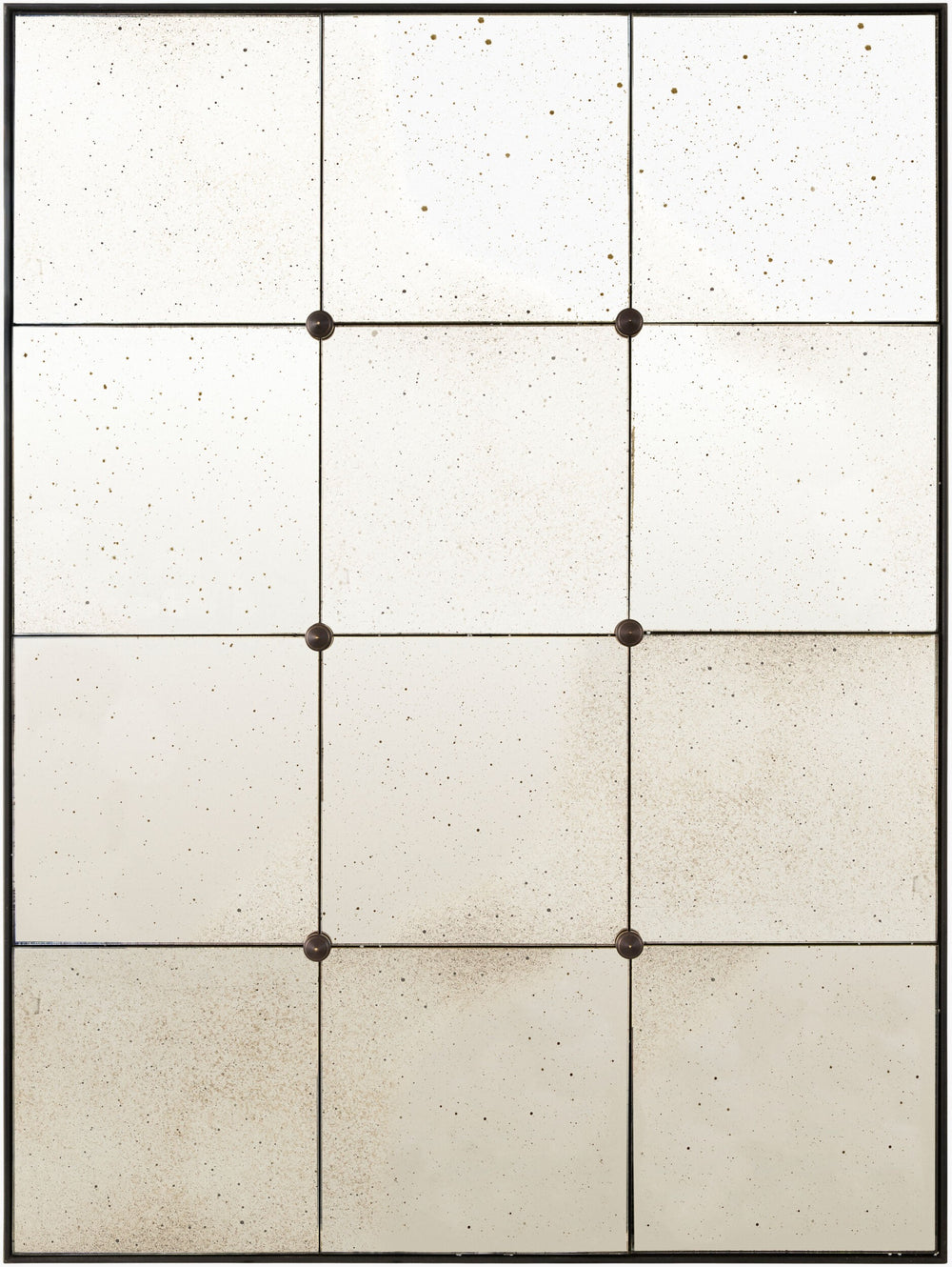 Surya Belleza Accent Mirror - 40"H X 30"W Art Deco Elegance, Modern Wall Decor For Stylish Interiors Frame, Black Brass Bell001-4030