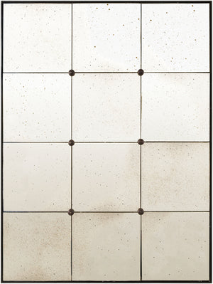 Surya Belleza Accent Mirror - 40"H X 30"W Art Deco Elegance, Modern Wall Decor For Stylish Interiors Frame, Black Brass Bell001-4030