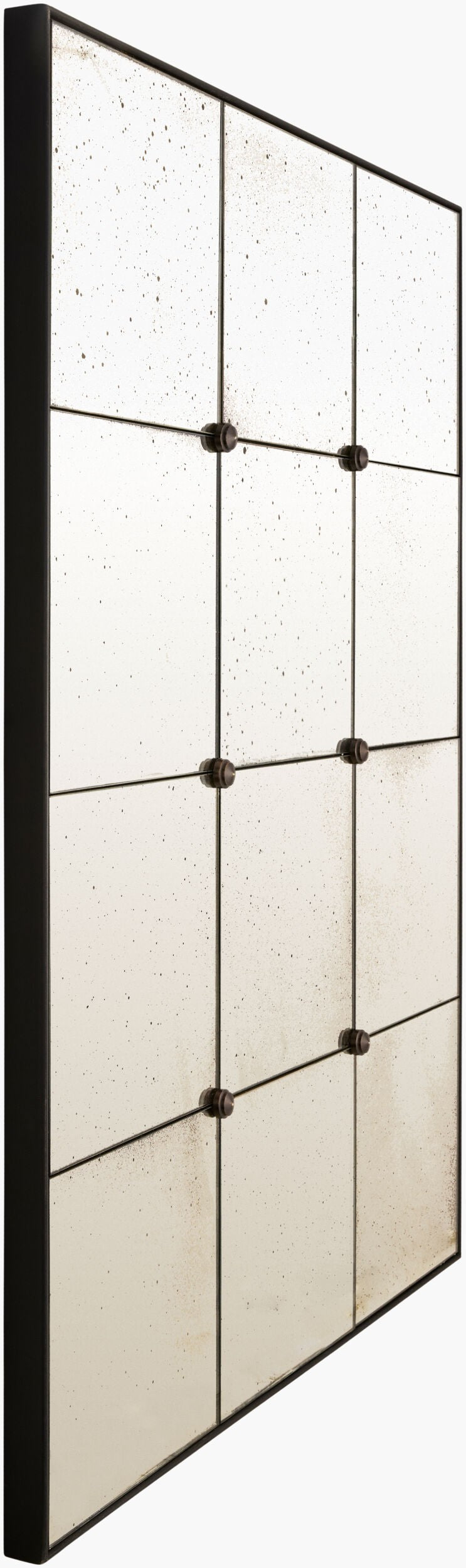 Surya Belleza Accent Mirror - 40"H X 30"W Art Deco Elegance, Modern Wall Decor For Stylish Interiors Frame, Black Brass Bell001-4030