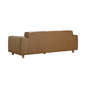 Porter Designs Porter Nerio Top-grain Leather Sofa In Luxurious Camel Brown - Modern Design & Comfort For Living Spaces Brown Leather 02-204-01-6587