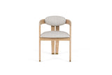 VIG Furniture Modrest Belton - Modern Off-White Fabric + White Wash Oak Dining Chair VGMY-2918-OFFWHT