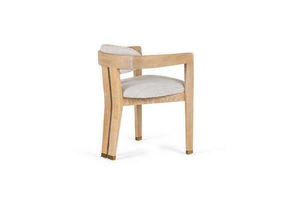 VIG Furniture Modrest Belton - Modern Off-White Fabric + White Wash Oak Dining Chair VGMY-2918-OFFWHT