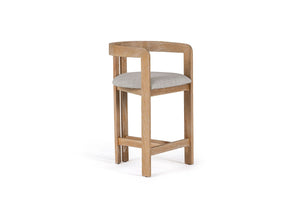 VIG Furniture Modrest Belton - Modern Off-White Fabric + White Wash Oak Counter Chair VGMY-3719-26-OFFWHT