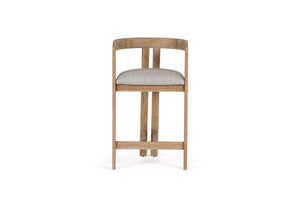 VIG Furniture Modrest Belton - Modern Off-White Fabric + White Wash Oak Counter Chair VGMY-3719-26-OFFWHT