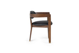 VIG Furniture Modrest Belton - Modern Black Vegan Leather + Brown Oak Dining Chair VGMY-2918-BLK