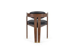 VIG Furniture Modrest Belton - Modern Black Vegan Leather + Brown Oak Dining Chair VGMY-2918-BLK