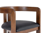 VIG Furniture Modrest Belton - Modern Black Vegan Leather + Brown Oak Counter Chair VGMY-3719-26-BLK