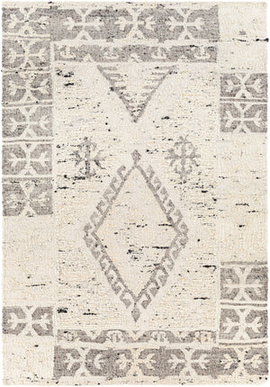 Bremen BEN-2304 6' x 9' Handmade Rug BEN2304-69  Cream, Gray, Charcoal, Black Surya