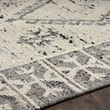 Bremen BEN-2304 6' x 9' Handmade Rug BEN2304-69  Cream, Gray, Charcoal, Black Surya