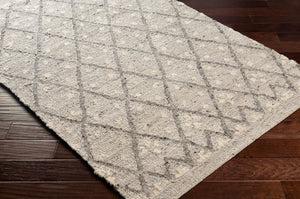 Surya Bremen 2' X 3' Handmade Area Rug - Elegant Abstract Design, Soft Wool, Global-inspired Decor Piece Light Slate Wool Ben2305-23